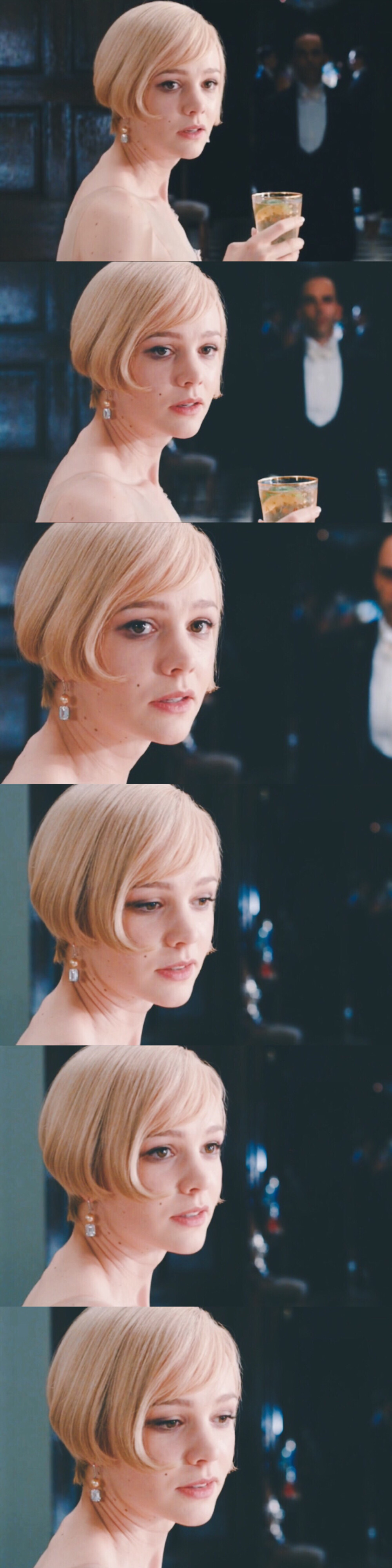 凯瑞·穆丽根（Carey Mulligan）。
出自《了不起的盖茨比》黛西·布坎南（Daisy Buchanan）。
自截自制。