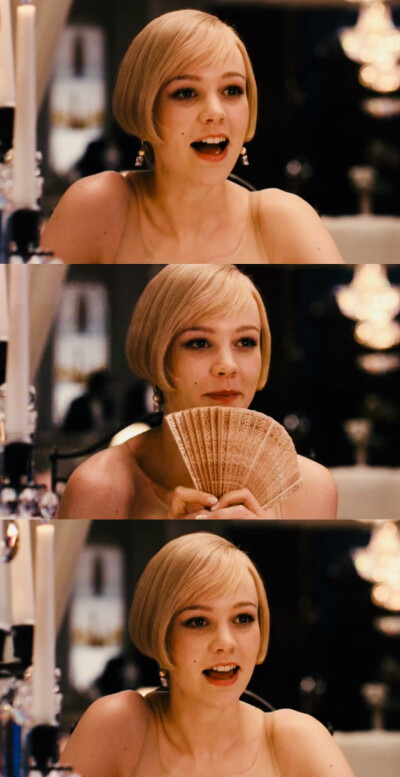 凯瑞·穆丽根（Carey Mulligan）。
出自《了不起的盖茨比》黛西·布坎南（Daisy Buchanan）。
自截自制。