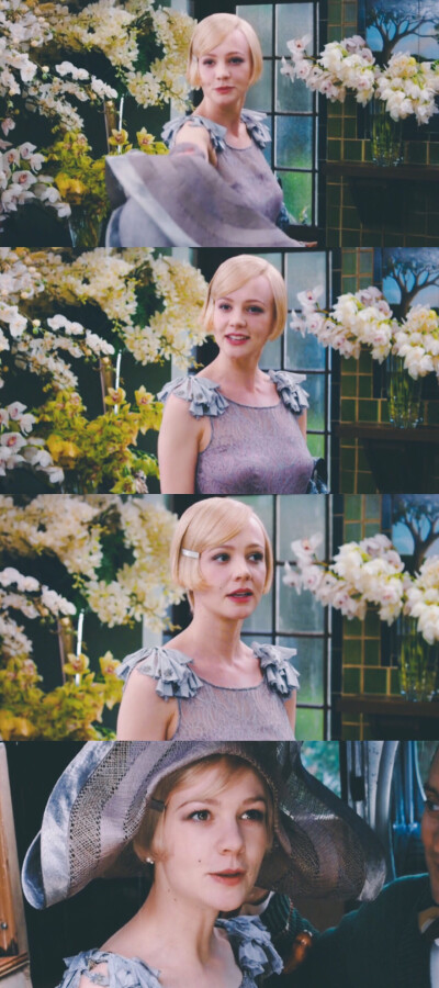 凯瑞·穆丽根（Carey Mulligan）。
出自《了不起的盖茨比》黛西·布坎南（Daisy Buchanan）。
自截自制。