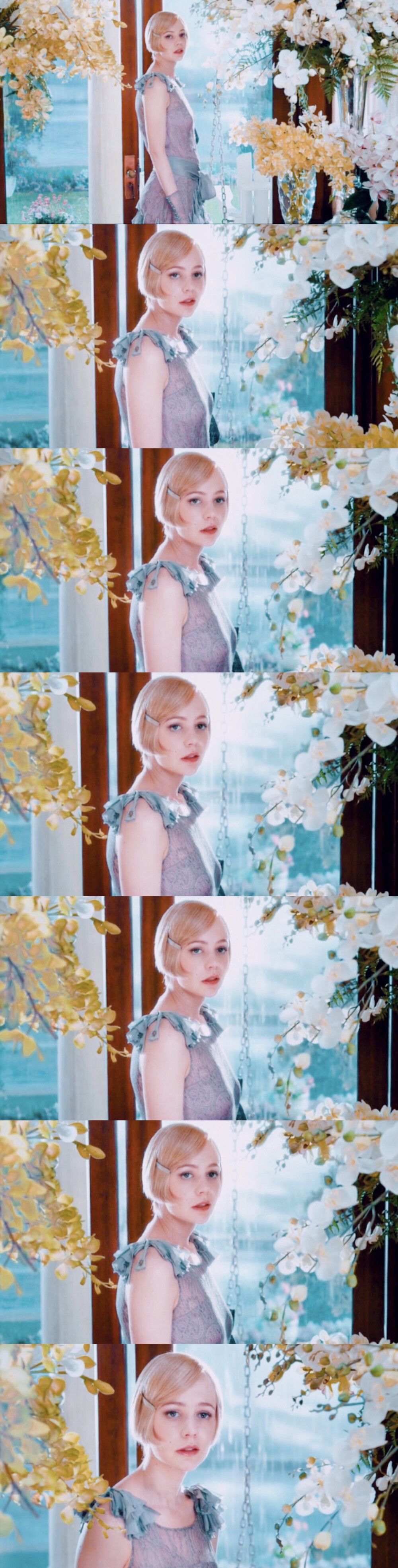 凯瑞·穆丽根（Carey Mulligan）。
出自《了不起的盖茨比》黛西·布坎南（Daisy Buchanan）。
自截自制。