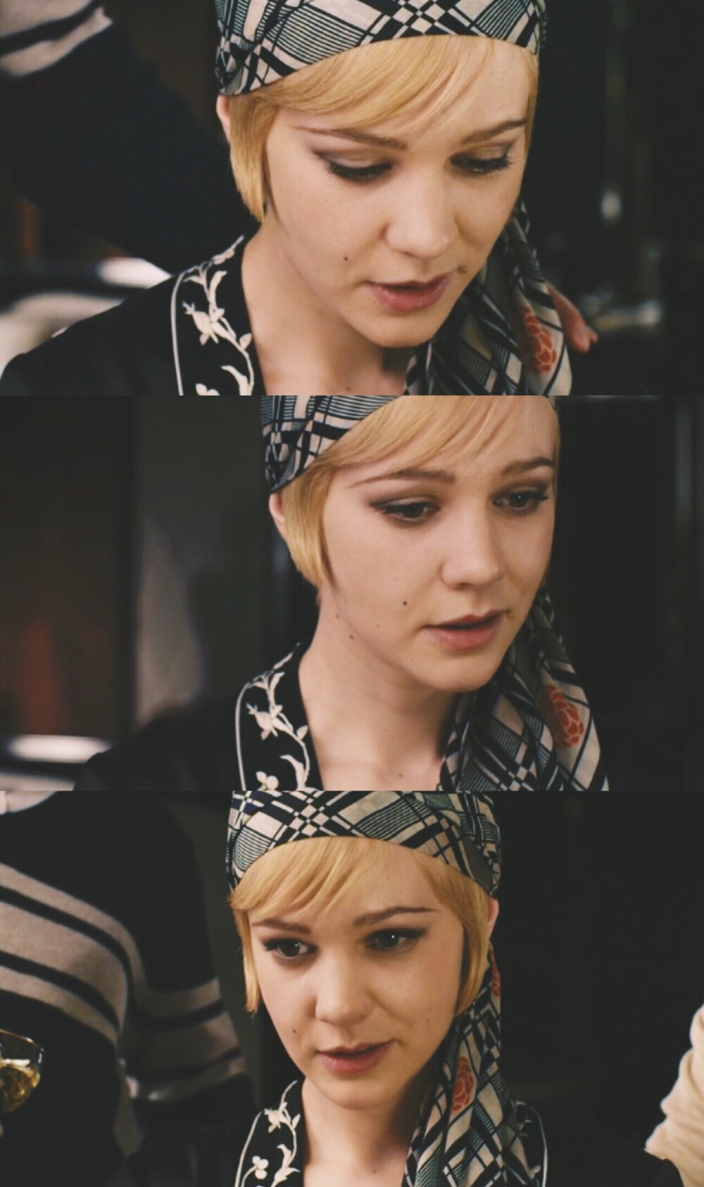 凯瑞·穆丽根（Carey Mulligan）。
出自《了不起的盖茨比》黛西·布坎南（Daisy Buchanan）。
自截自制。