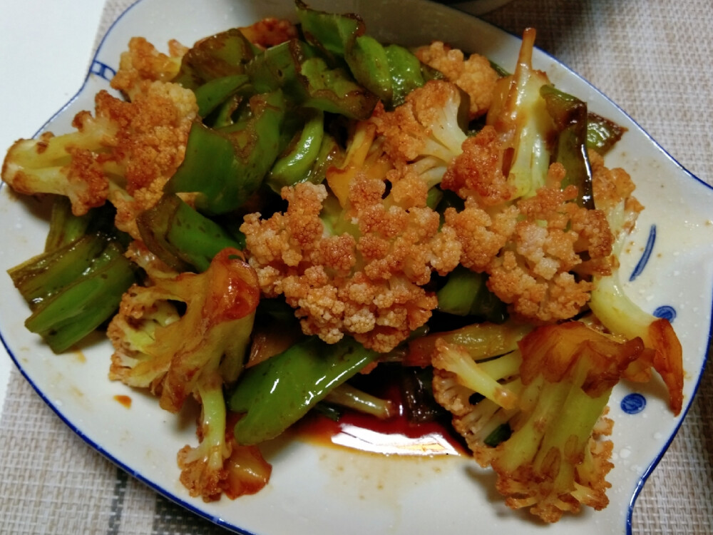 青椒炒花菜