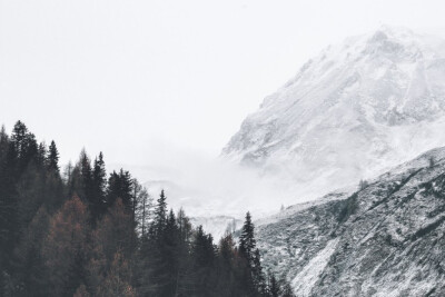 好漂亮的雪山美景