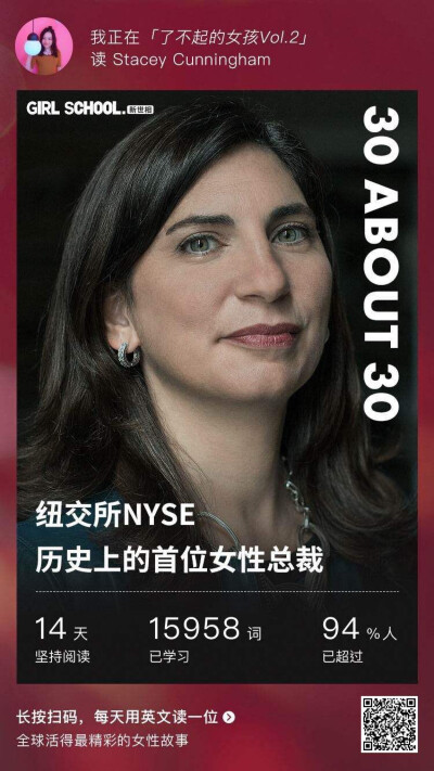 It wasn’t, for me, about breaking glass ceilings or breaking barriers; it was about accomplishing what I set out to accomplish. —Stacey Cunningham