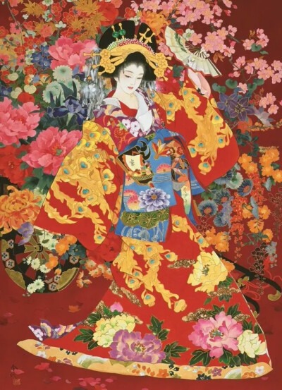 森田春代
是生活在明治-昭和年间的
日本浮世绘与西洋绘画相融合
