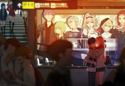 #Darling in the FranXX# 广×02 地铁站kiss
画师：大泽CHENAzE