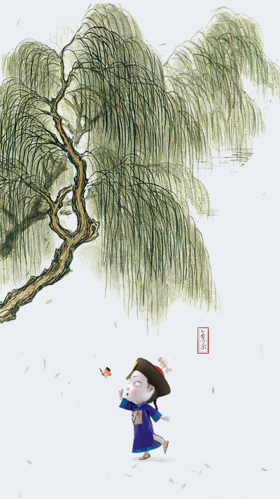 瞥一眼枝上竹叶点点，便洗净心头仆仆风尘