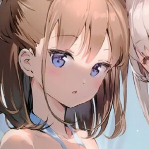 动漫闺蜜二人头像，夏夜，婚纱
原图来自微博