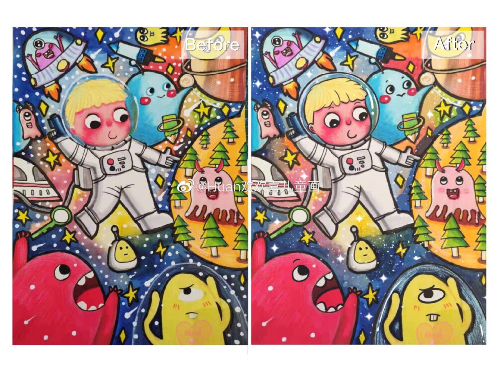 宇宙、科幻、冬天、春天、晚上、海底儿童画