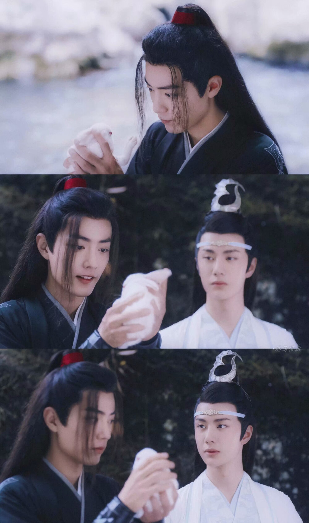 陈情令 魏无羡蓝忘机 王一博肖战 壁纸拼接 自制 禁二改二传