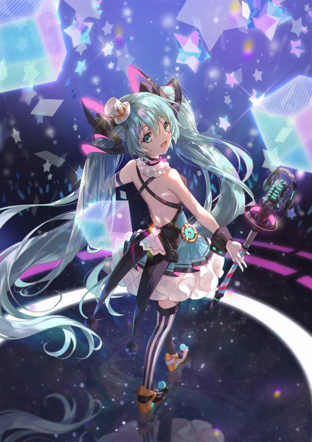 #初音未来# 12周年 生日快乐！！
画师：歐MIN