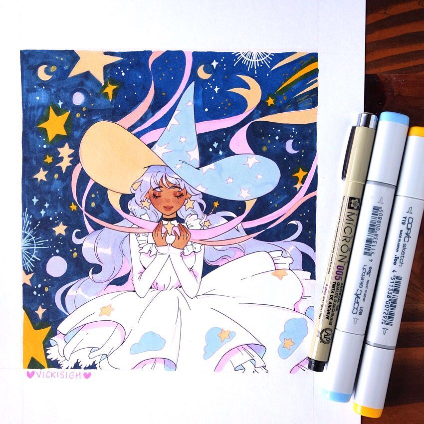 少女 手绘 By_vickisigh