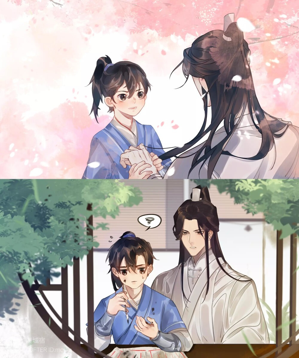 #二哈和他的白猫师尊# 墨燃 燃晚
画师：漠城宿