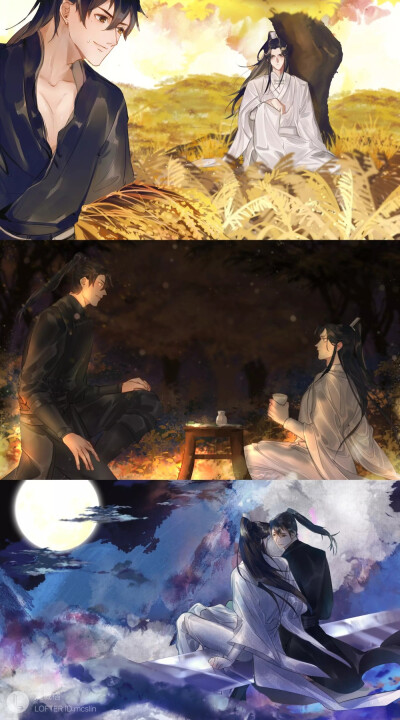 #二哈和他的白猫师尊# 墨燃 燃晚
画师：漠城宿