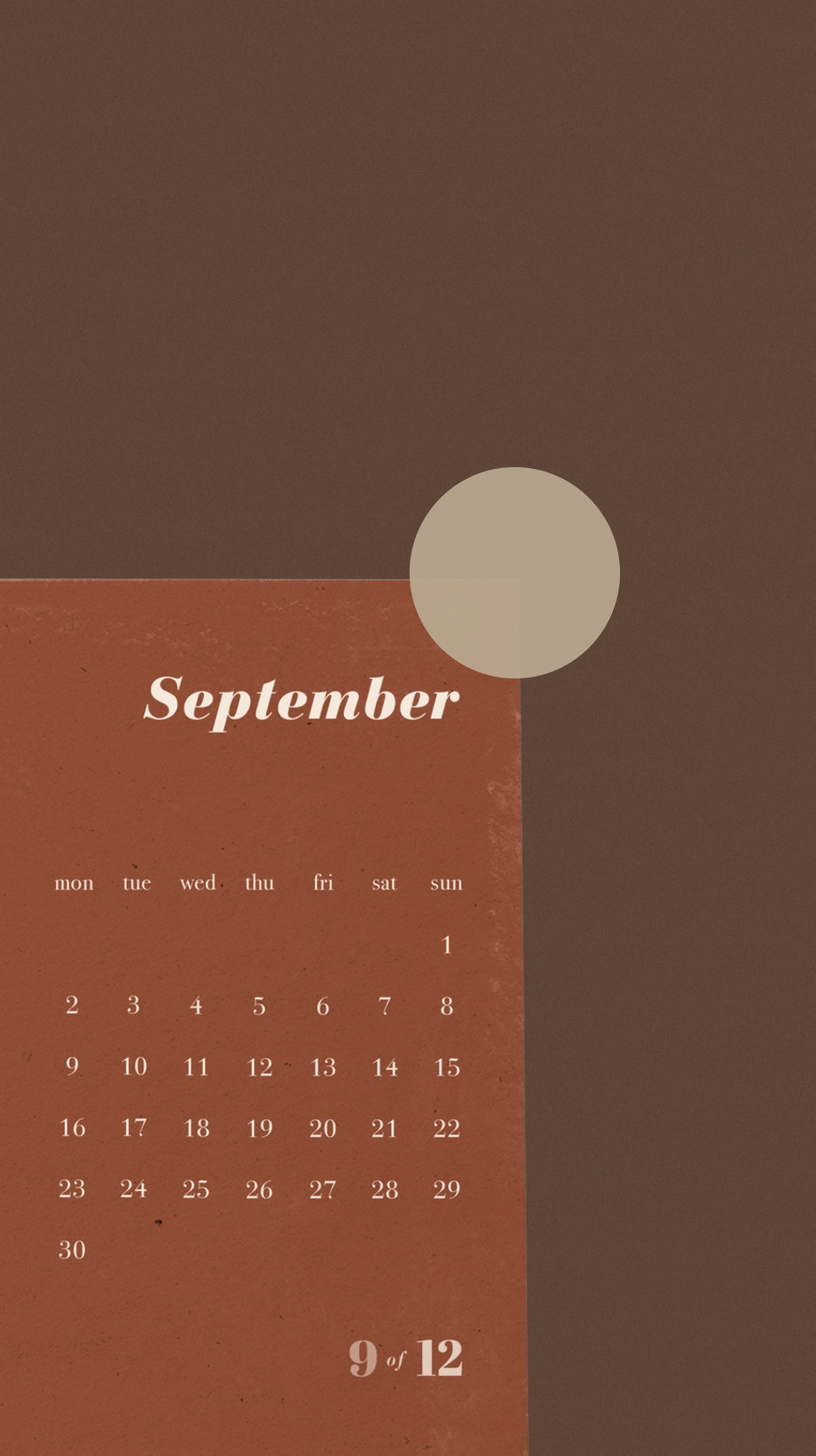 文艺九月份壁纸贴纸壁纸