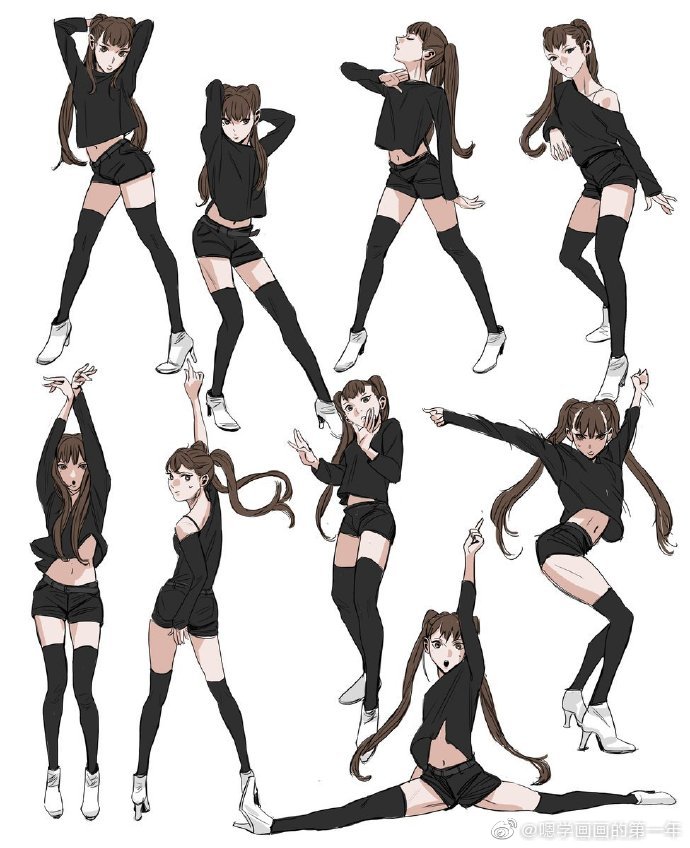  画师김중철joongchelkim 人体动态练习