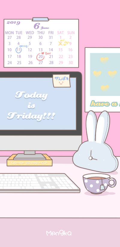 超可爱卡通壁纸 wb@萌咔便利店