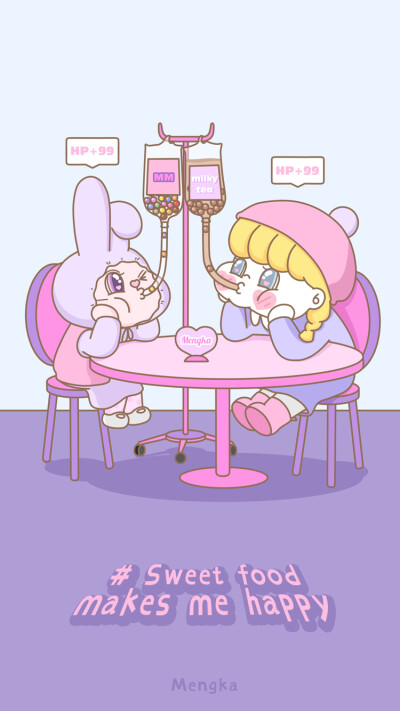 超可爱卡通壁纸 wb@萌咔便利店