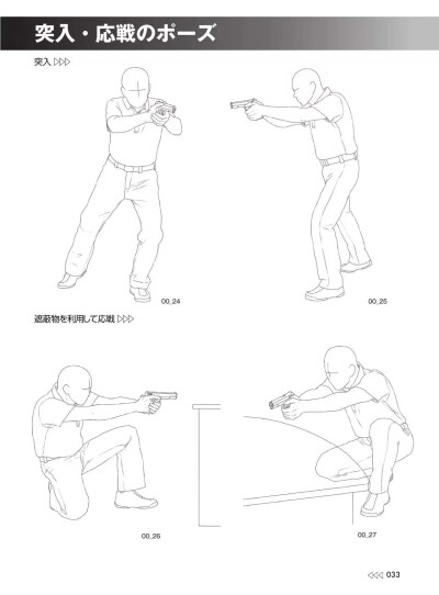 持枪 动作参考 素材