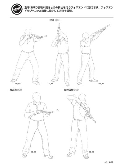 持枪 动作参考 素材