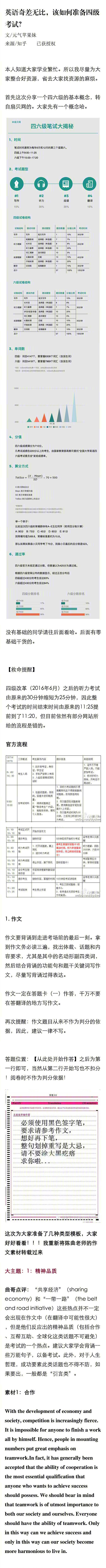 英语奇差无比 该如何准备四级考试？ ​