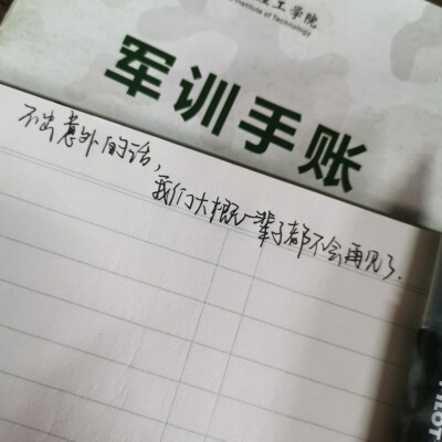 记得李教官在昨晚对我们真情告白的最后说：“要写结尾，第一个就想到前程似锦。人们总是在分别的时候说前程似锦，意思就是'不出意外的话，我们大概一辈子都不会再见了，但是我希望你们都越来越好（呃大概是这个意思…