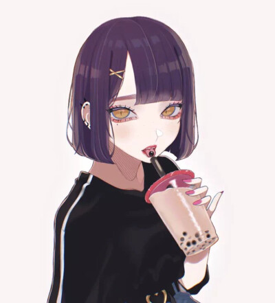 插画 二次元 动漫 情头 女头