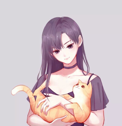 插画 二次元 动漫 情头 女头