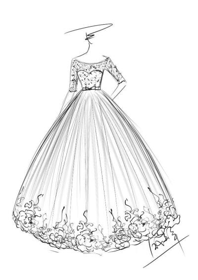 婚纱设计手稿-婚纱礼服设计