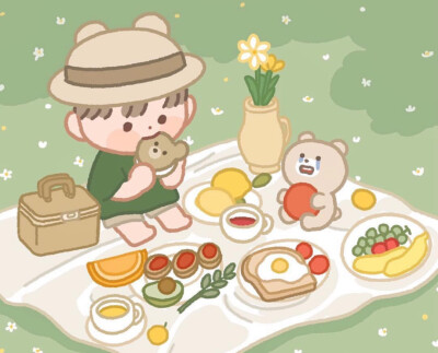 超级可爱的卡通朋友圈背景图 ins:for_mee_
