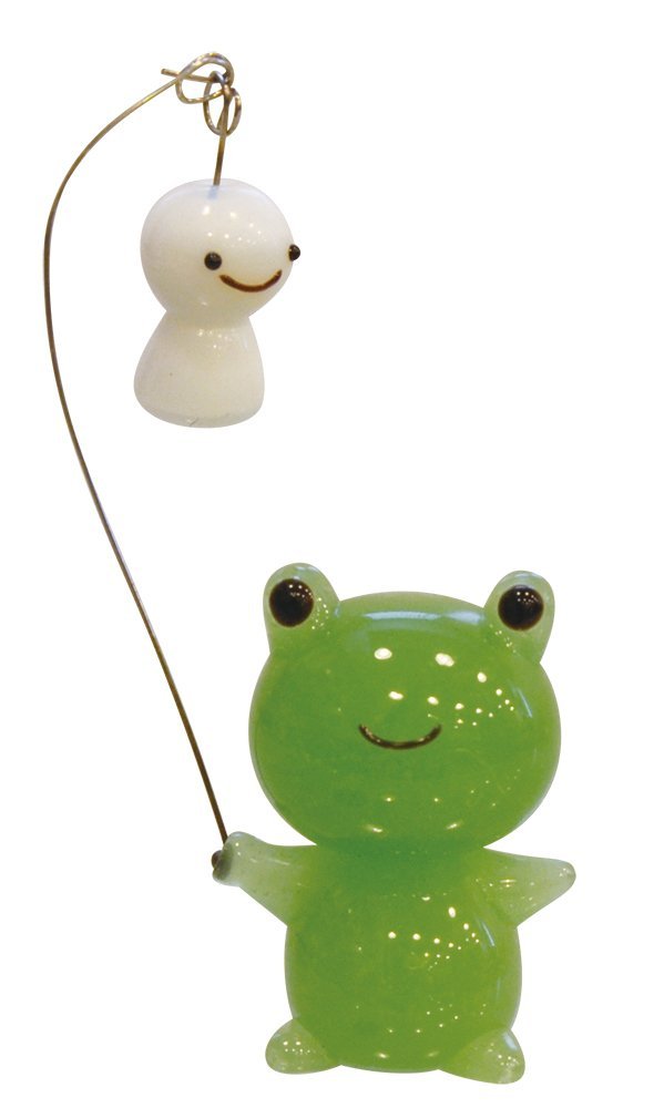 代购 日本代购 玻璃细工 纯手工工艺品 可爱青蛙小摆件q萌小礼品
