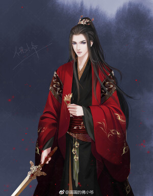 〔 古风美男 〕作者' 画画的佛小爷