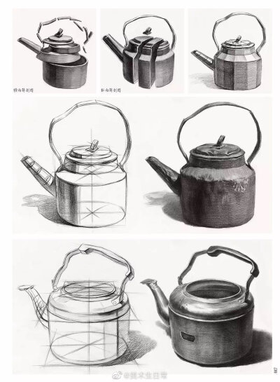 结构素描与黑白素描。