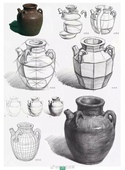 结构素描与黑白素描。