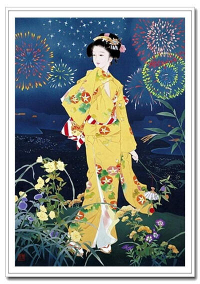 森田春代是生活在明治-昭和年间的日本女画家，她把独特的日本浮世绘与西洋绘画相融合，描绘出雅致而美丽的日本女性形象， 尤其是对日本和服的造型和细节非常地道讲究。她画的仕女人物娇俏恣意，面目清丽生动，仪态自…