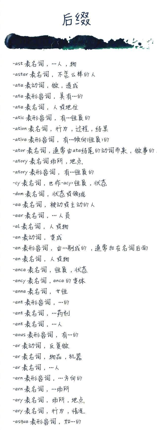 超全的英語單詞詞綴記憶法，可以幫助你有效的快速記住單詞！