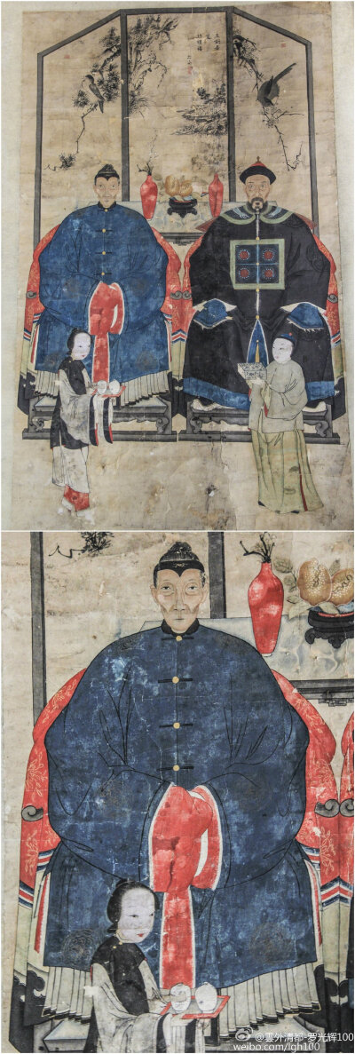 明清画像，拍摄于成都洛带古镇（博客小镇）百家堂姓氏文化博物馆，点击可见大图，照片与实际画像相比有色差。有清一代，华夏衣冠在某些领域某些场合时有出现的，且多集中于女性装束。清宫宫廷画亦出现汉装女子形象。