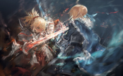 fate saber&Modred 