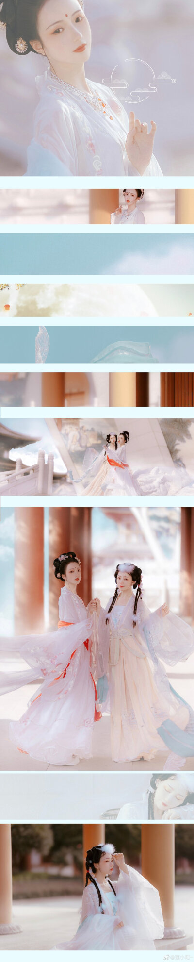  【广寒宫】
玉宇琼楼闭早秋，金蟾银兔啼寒夜。
夜寒露下步瑶台，罗袜仙裙冉冉来。
摄影：@張mo_
出镜： 嫦娥：@卿卿草
…