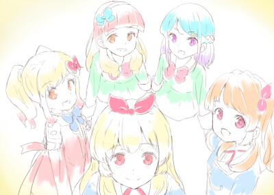 【Aikatsu偶像联动☆主角组】偶像活動！/偶像活動STARS！/偶像活動Friends！[星宫莓/大空明/虹野梦/友希爱音/凑美绪]