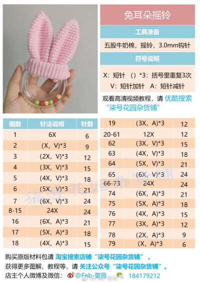 兔耳朵摇铃2-2
作者见水印，转自网络