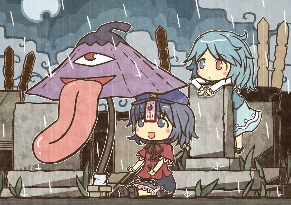 东方project 千年幻想乡 多多良小伞&宫古芳香 画师：akihiyo pixiv ID：22666287