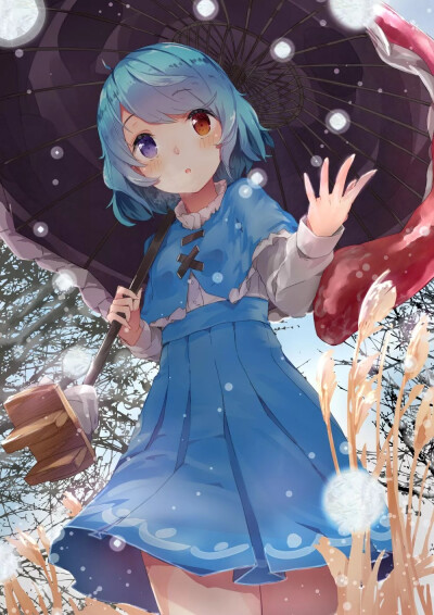 东方project 千年幻想乡 多多良小伞 画师：ウラジロ pixiv ID：48784070
