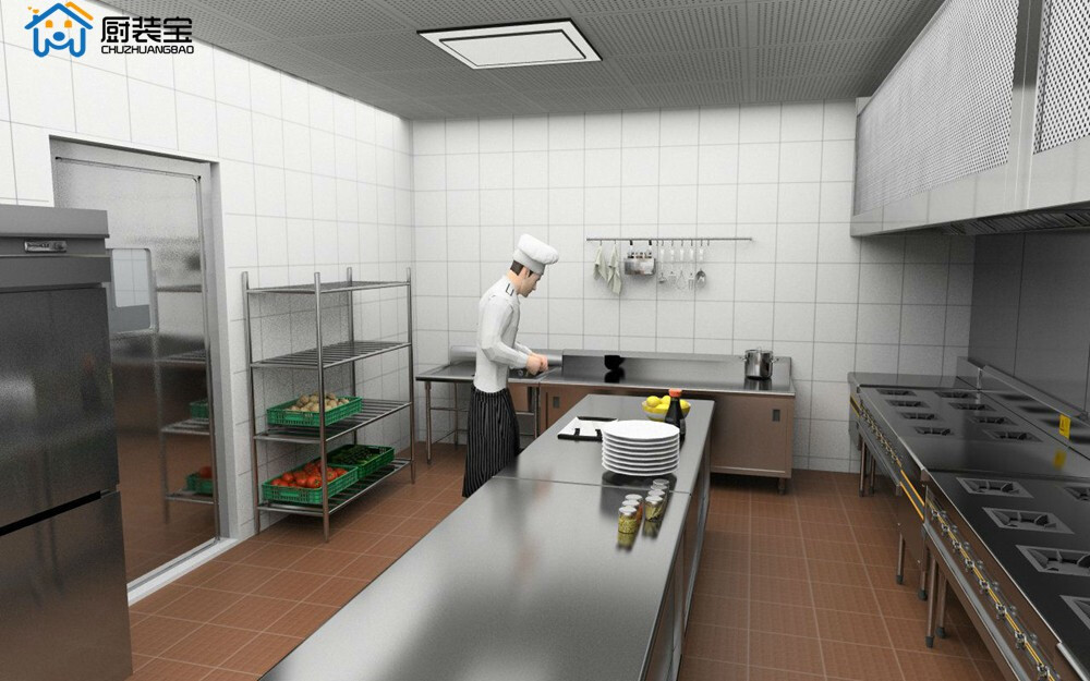 快餐厅厨房这样设计，空间位置不带一点浪费，太喜欢啦！