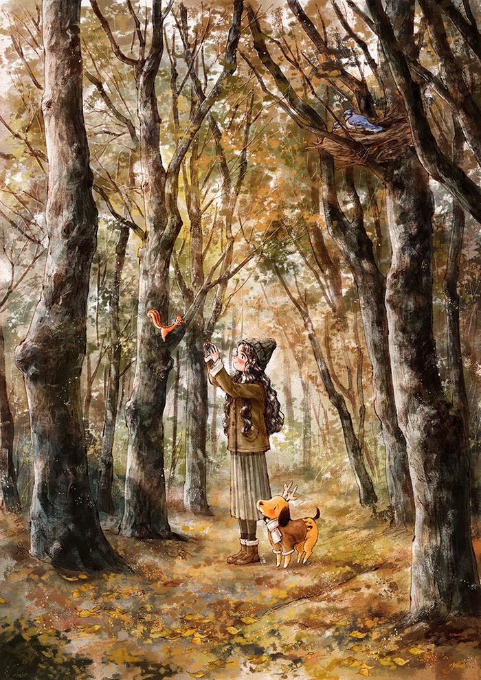 森林女孩日记作者韩国插画家aeppol