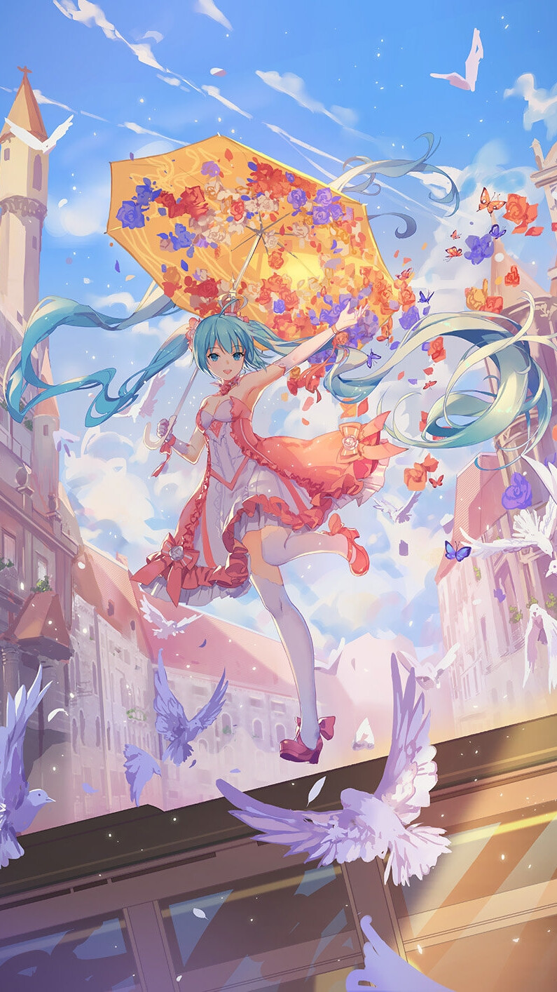 动漫壁纸'初音
图源@微博'爱吃葱的V家小C，原作者@小原原原子Dan，多截，侵删