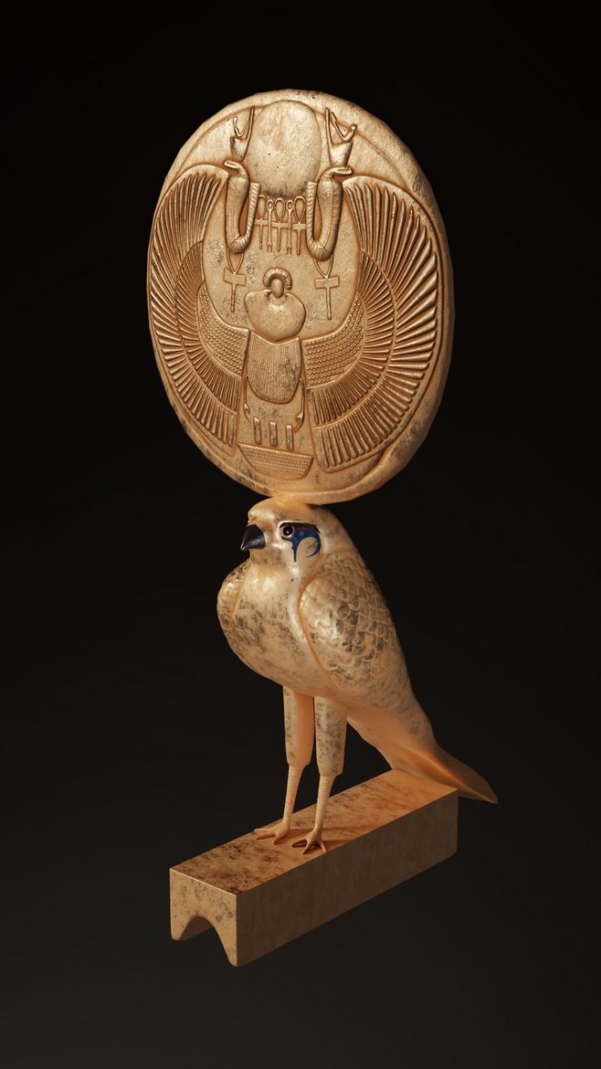 Tutankhamun's Treasure - Golden Hawk, Cristian Maillet : 3D model of the object n. 160 of the Tutankhamun's Treasure, a woodek hawk covered with gesso and gold, part of a decorated chariot.
Modeled and rendered in Blender, textured in Substance Painter.