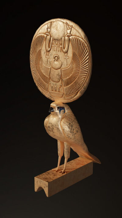 Tutankhamun's Treasure - Golden Hawk, Cristian Maillet : 3D model of the object n. 160 of the Tutankhamun's Treasure, a woodek hawk covered with gesso and gold, part of a decorated chariot.
Modeled an…