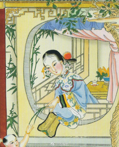 清后期的云肩袄子（主要是1860S~70S),图片来自杨柳青和桃花坞的版画