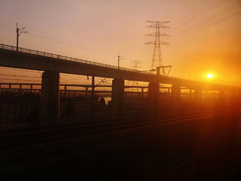 2019.9.23高铁上的夕阳